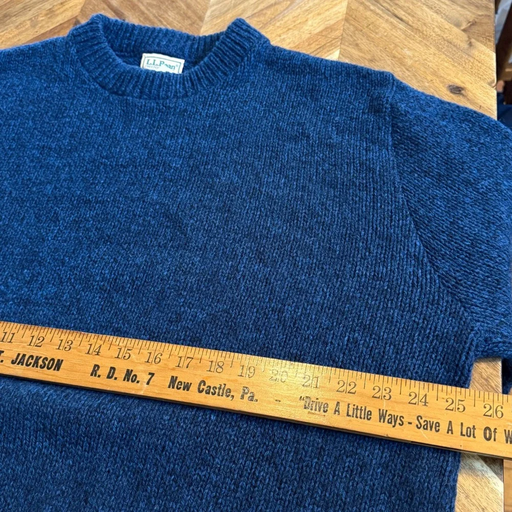 LL Bean Mens XXL Long Vintage‎ USA Made Wool Blend Crew Neck Sweater Knit